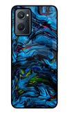 Dark Blue Abstract Realme 9i 4G Glass Case