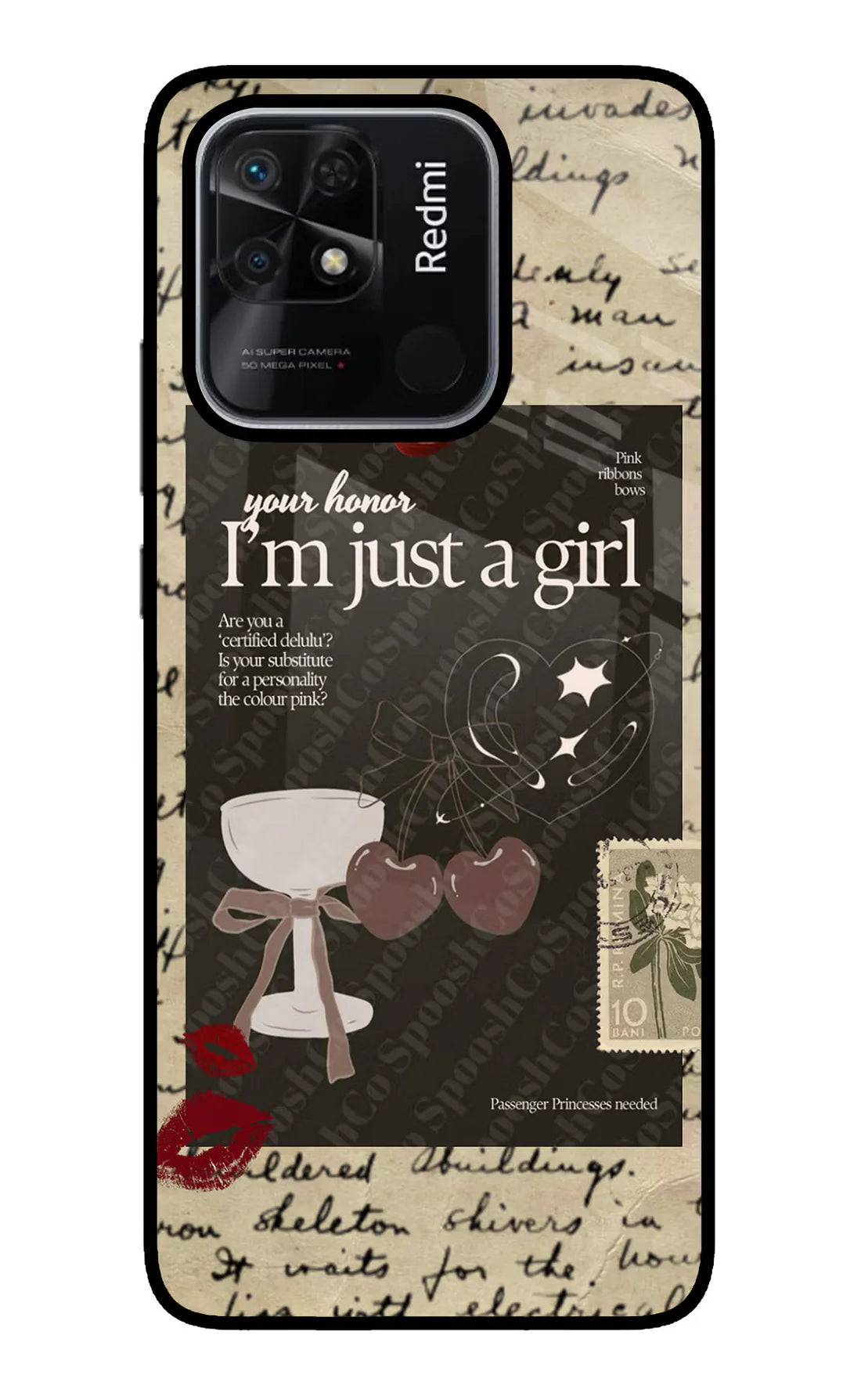 I am just a girl Redmi 10/10 Power Back cover