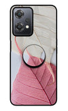 White Pink Leaf OnePlus Nord CE 2 Lite 5G Glass Case