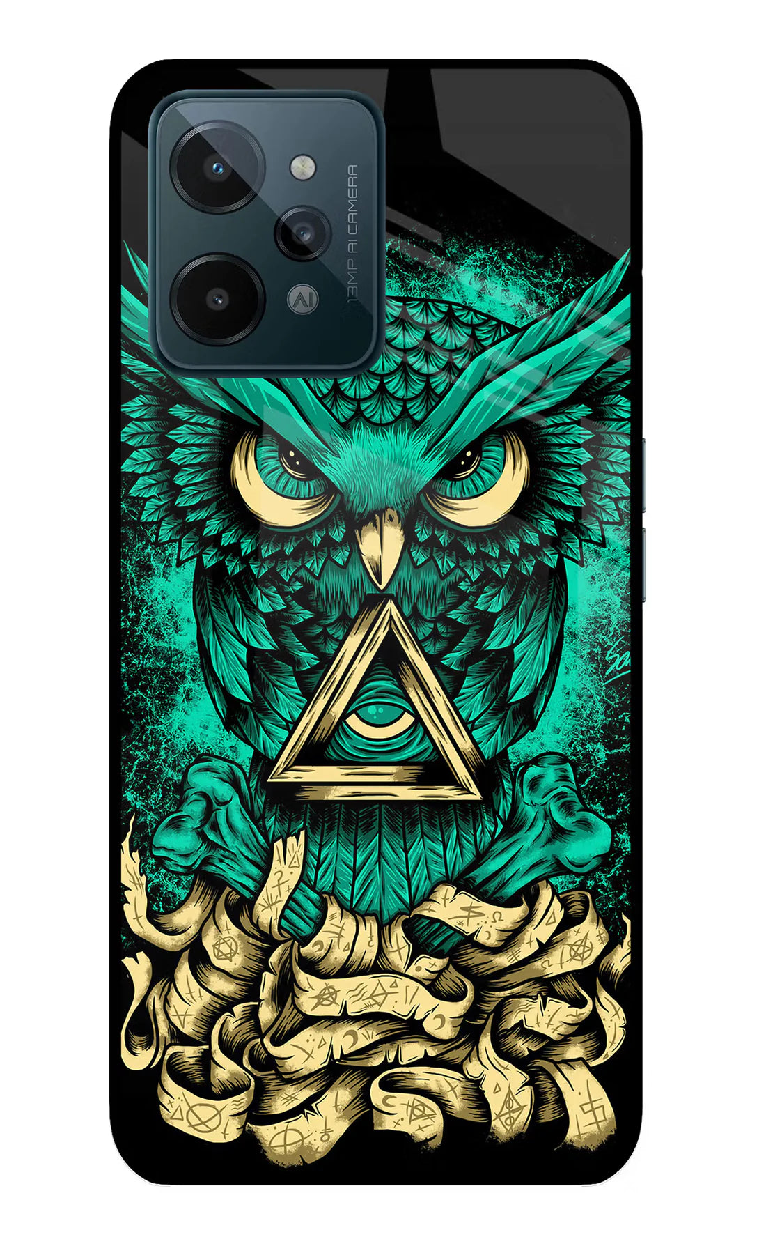 Green Owl Realme C31  Back cover