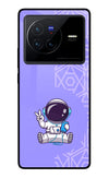 Cute Astronaut Chilling Vivo X80 Glass Case