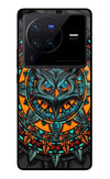 Angry Owl Art Vivo X80 Pro Glass Case