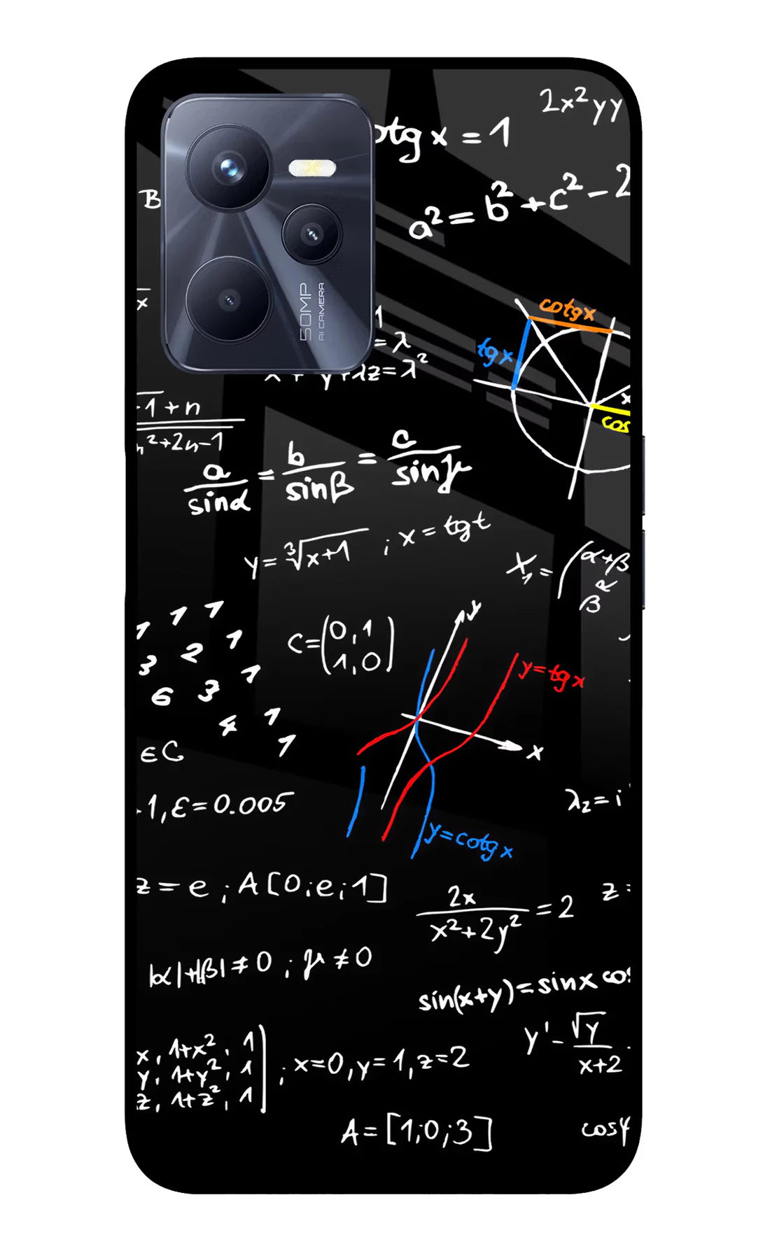 Mathematics Formula Realme C35 Back cover