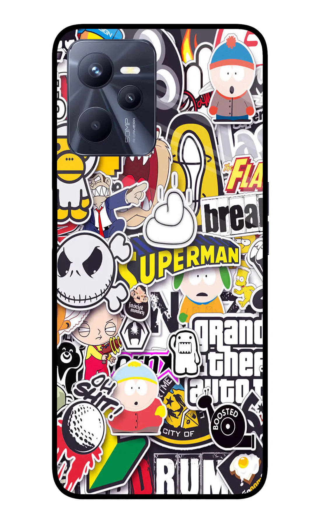 Sticker Bomb Realme C35 Back cover
