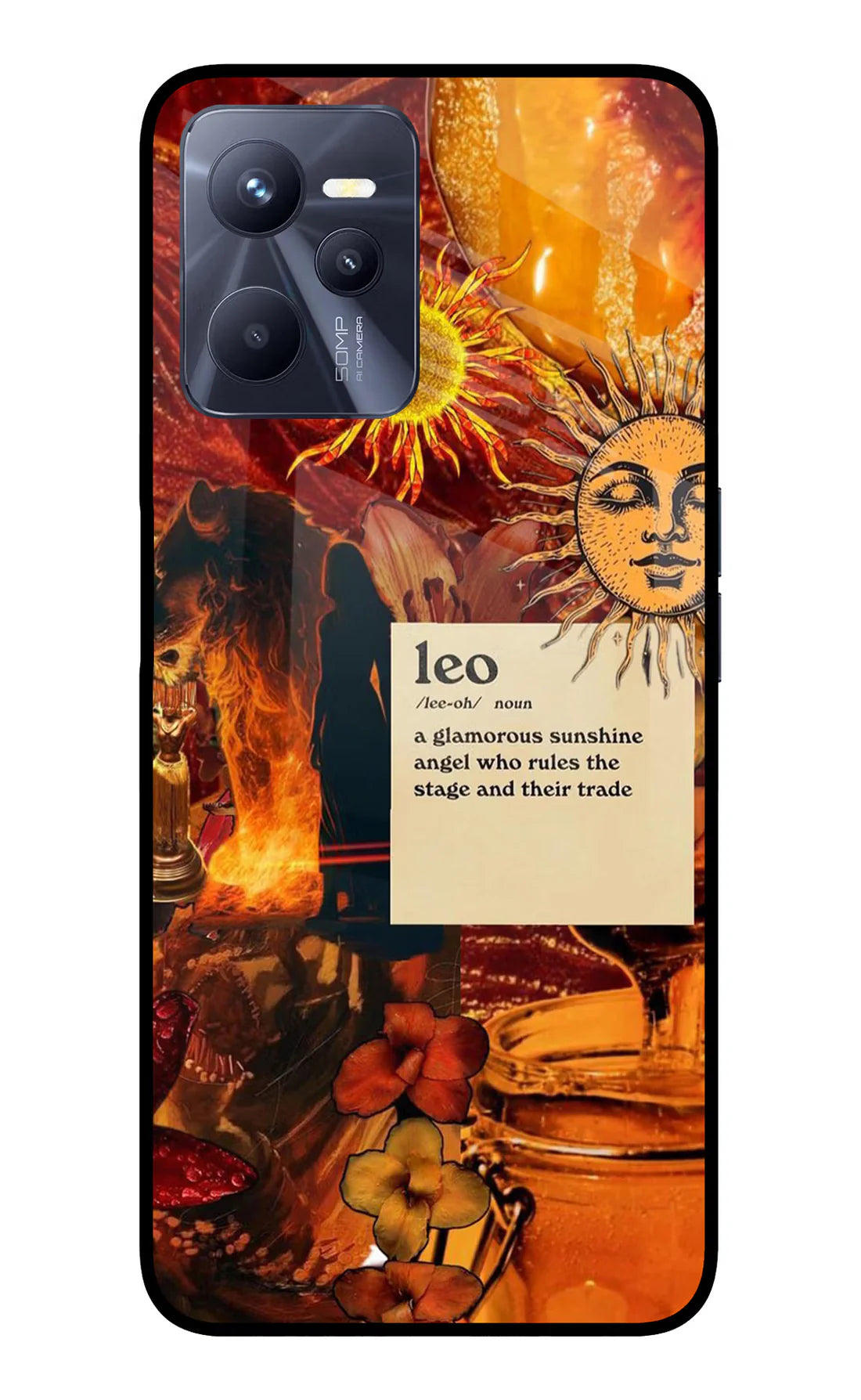 Leo Zodiac Realme C35 Back cover
