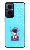 Cute Astronaut Chilling Oppo F21 Pro 5G Glass Case