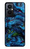 Dark Blue Abstract Oppo F21 Pro 5G Glass Case