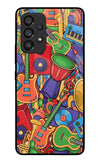 Music Instrument Doodle Samsung A53 5G Glass Case