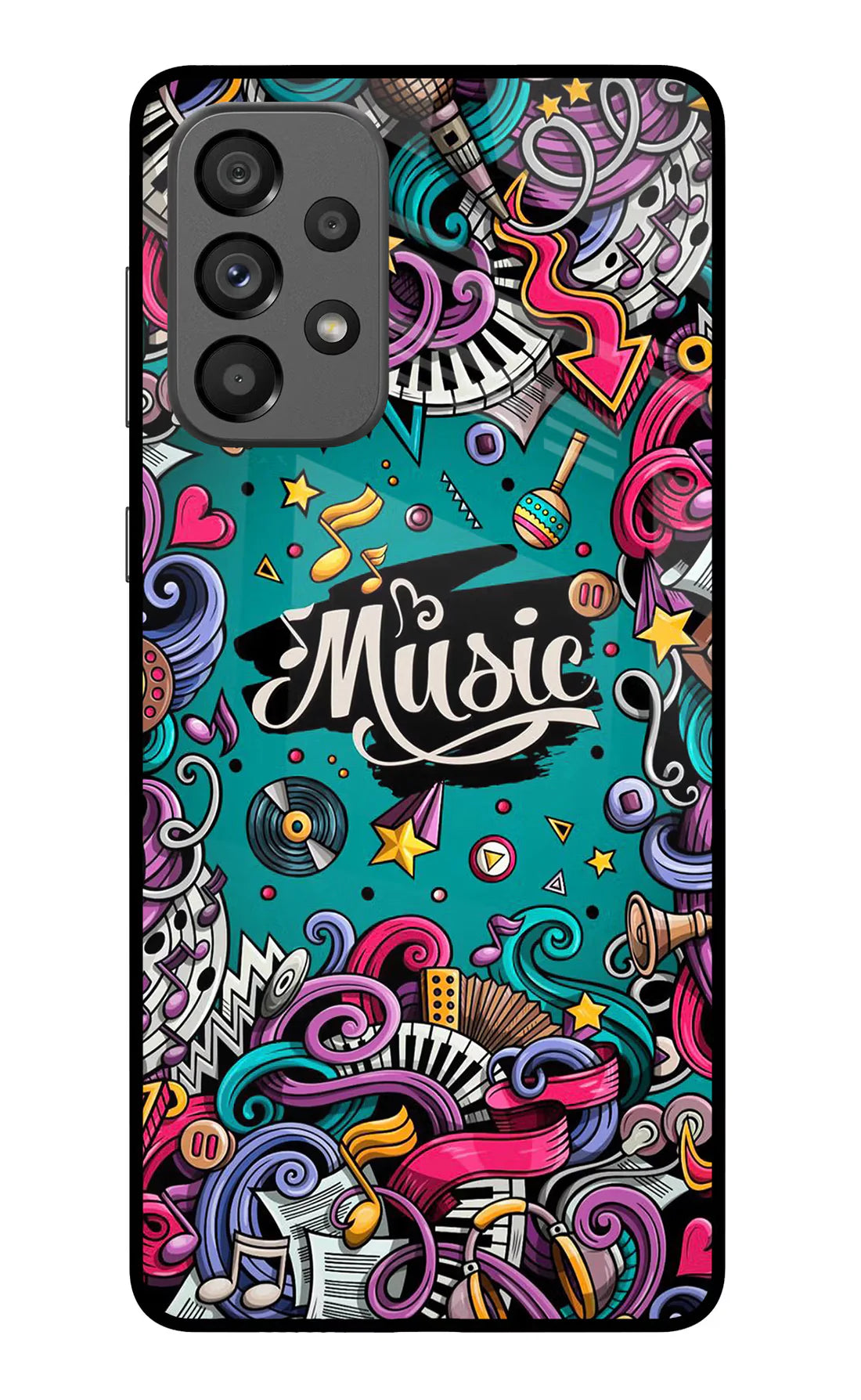 Music Graffiti Samsung A73 5G Back cover