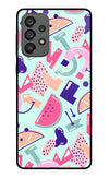 Doodle Pattern Samsung A73 5G Glass Case