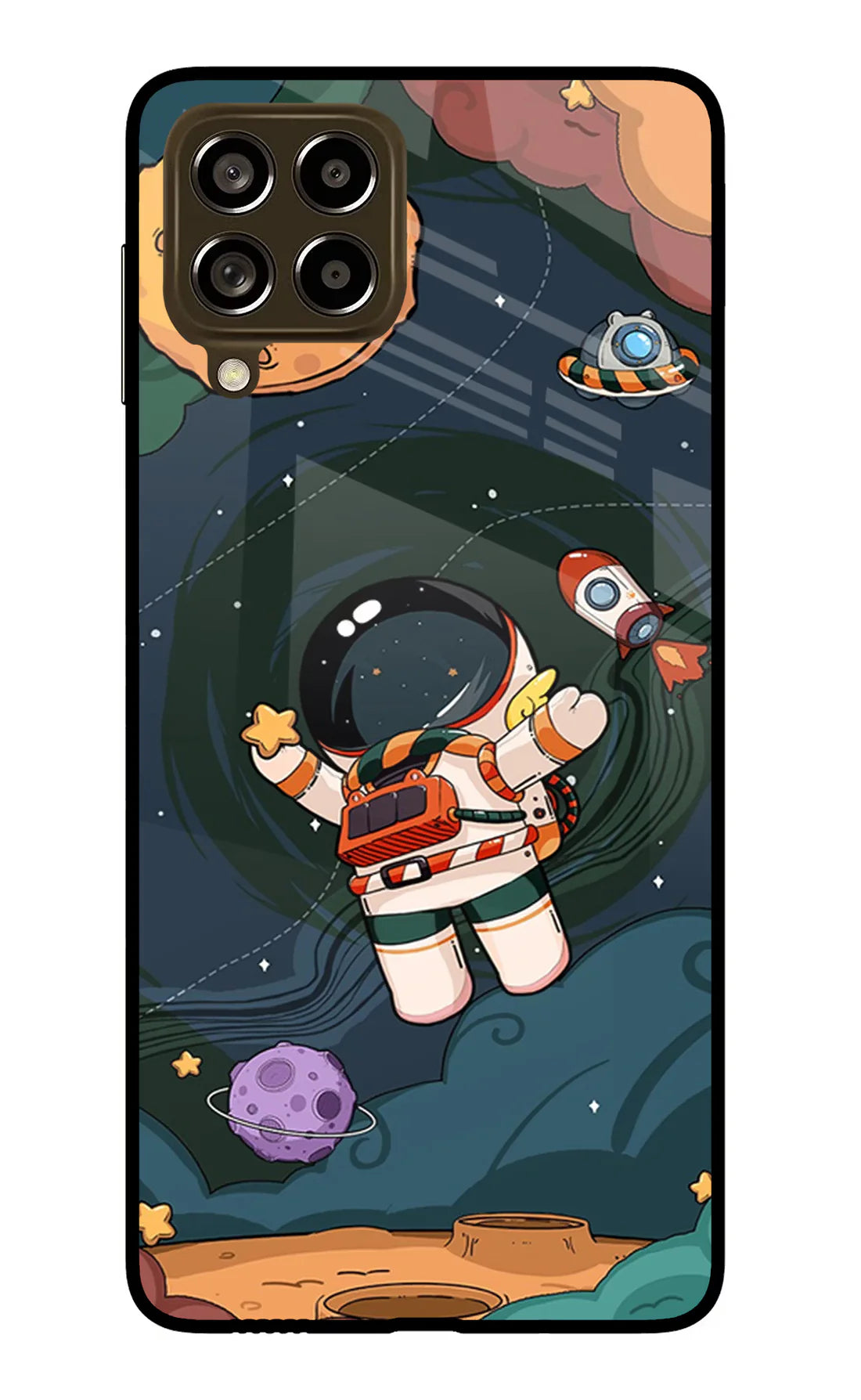Cartoon Astronaut Samsung M53 5G Back cover