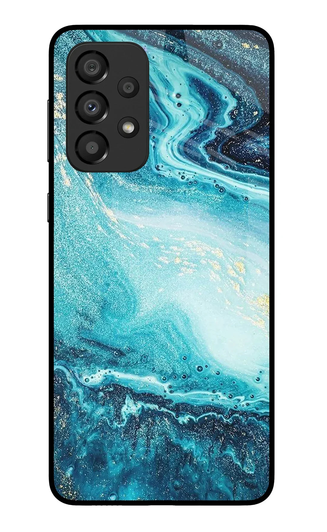 Blue Glitter Marble Samsung A33 5G Back cover