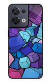 Cubic Abstract Oppo Reno8 Glass Case