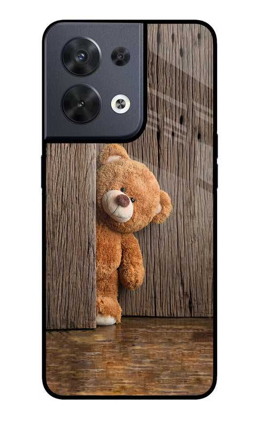 Teddy Wooden Oppo Reno8  back cover