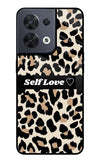 Leopard Print Self Love Oppo Reno8 Glass Case