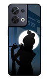 Shri Krishna Silhouette Oppo Reno8 Glass Case