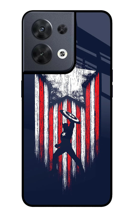 Captain America Marvel Art Oppo Reno8 back cover