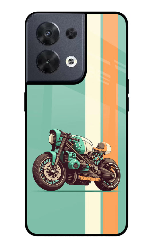 Striped Moto Drift Oppo Reno8 back cover