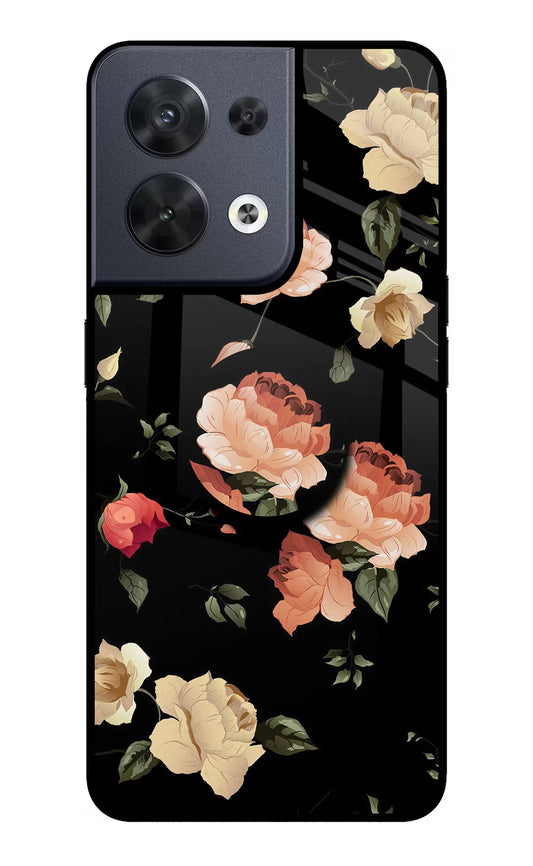 Flowers Oppo Reno8  back cover