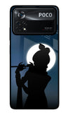 Shri Krishna Silhouette Poco X4 Pro Glass Case