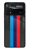 BMW Stripes Pattern Poco X4 Pro Glass Case