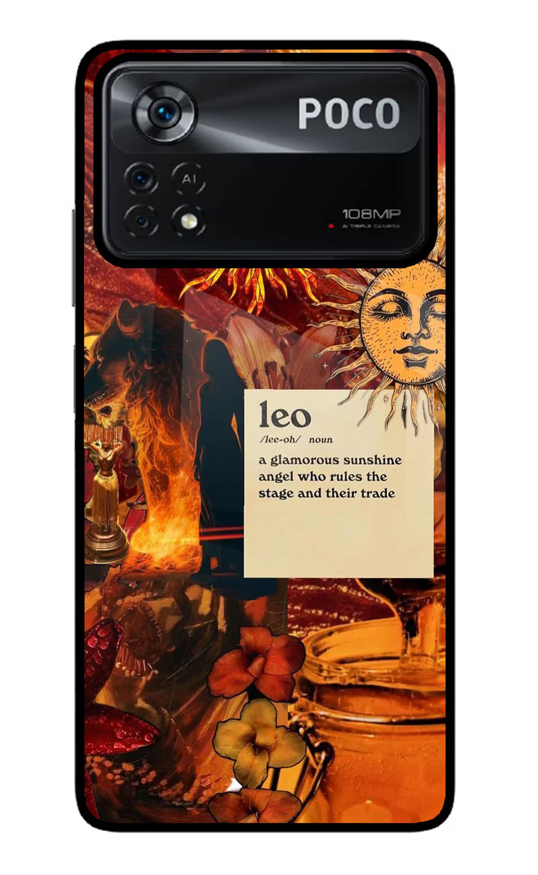 Leo Zodiac Poco X4 Pro Back cover