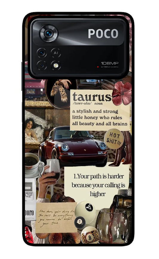 Taurus Zodiac Poco X4 Pro Back cover