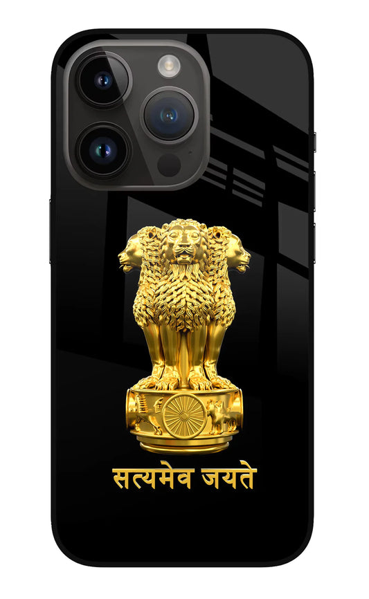 Satyamev Jayate Golden iPhone 14 Pro  Back cover