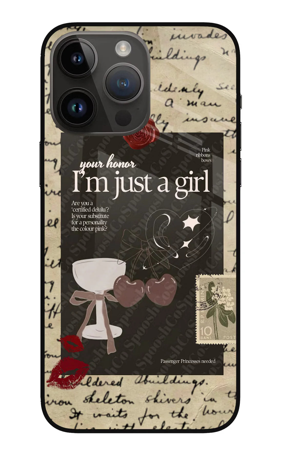 I am just a girl iPhone 14 Pro Max Back cover