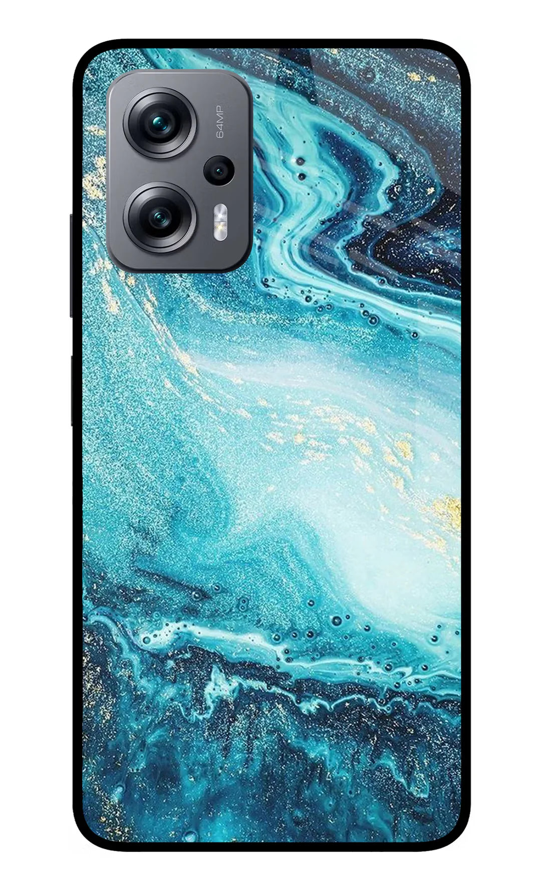Blue Glitter Marble Redmi K50iBack cover