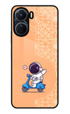 Cute Astronaut Riding Vivo Y16 Glass Case