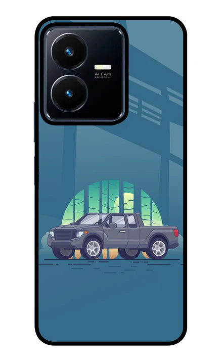 Retro Garage Vibe Vivo Y22 Back Cover