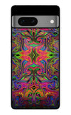 Psychedelic Art Google Pixel 7 Glass Case