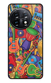 Music Instrument Doodle OnePlus 11 5G Glass Case