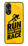 Run Your Own Race Oppo A78 5G Glass Case