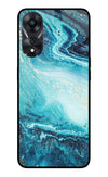 Blue Glitter Marble Oppo A78 5G Glass Case