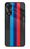 BMW Stripes Pattern Oppo A78 5G Glass Case