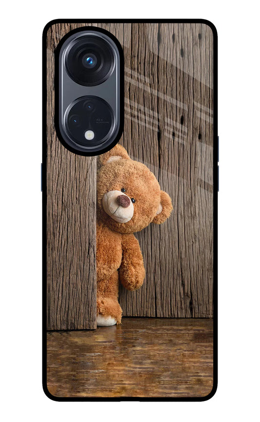 Teddy Wooden Oppo Reno8 T 5G back cover