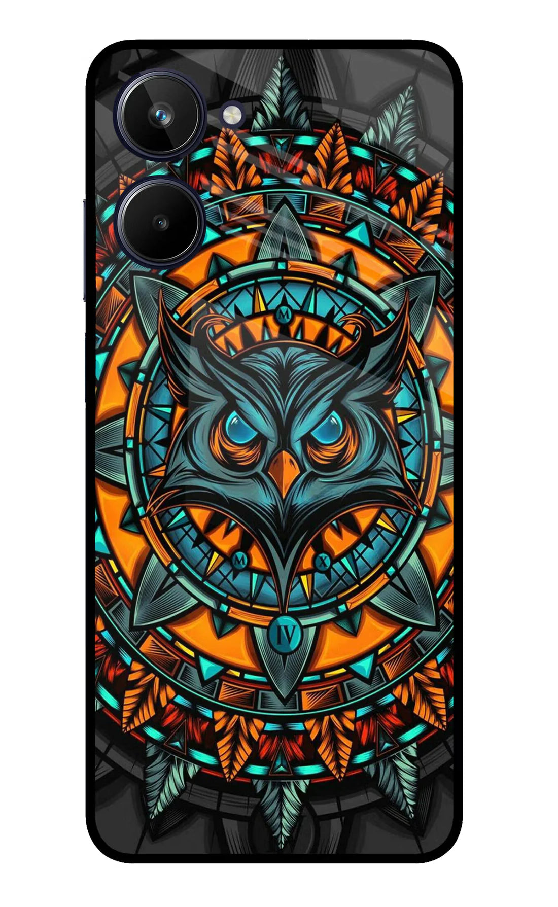 Angry Owl Art Realme 10 Back cover