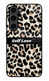 Leopard Print Self Love Samsung S23 Plus Glass Case