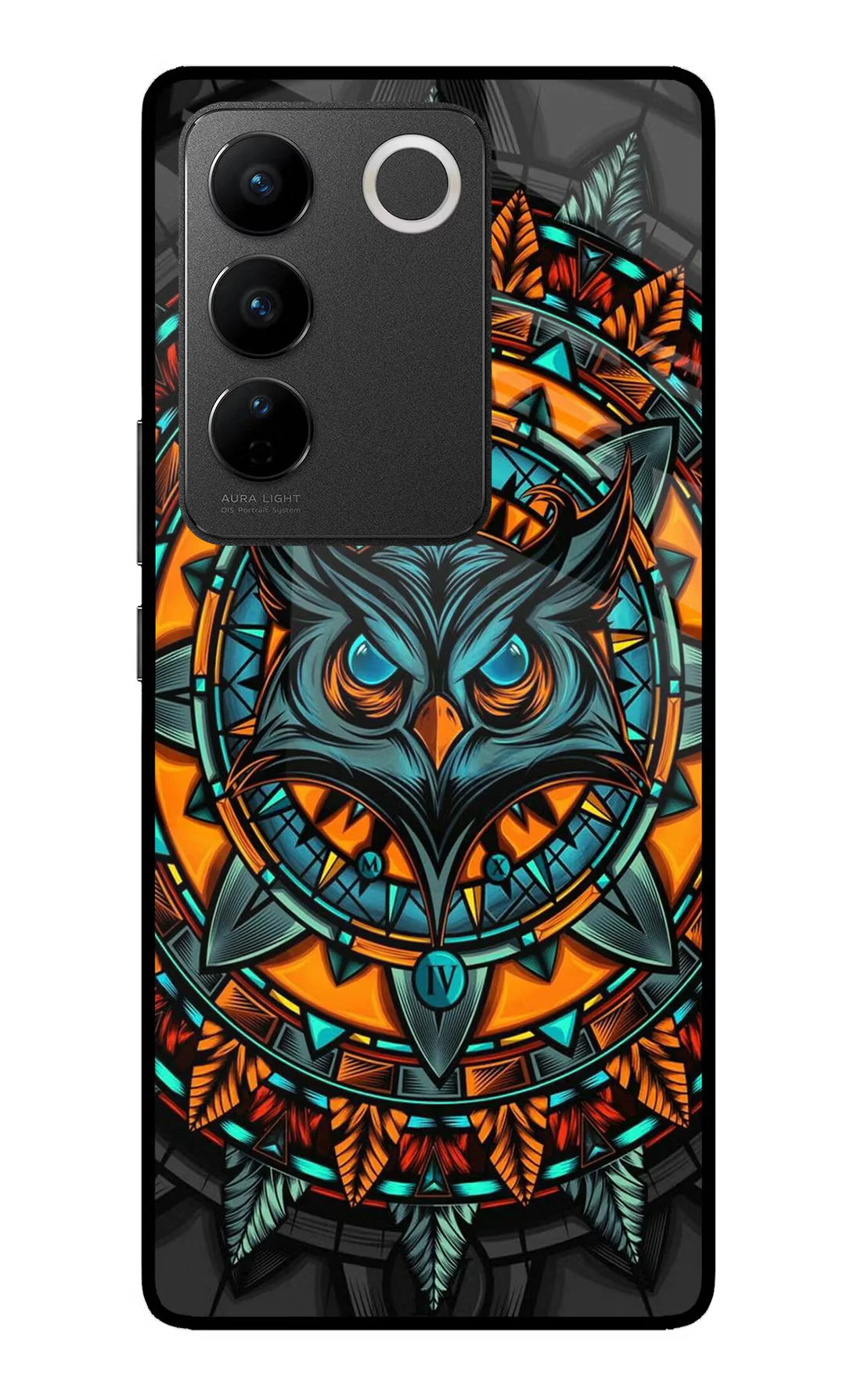 Angry Owl Art Vivo V27/V27 Pro Back cover