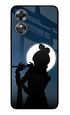 Shri Krishna Silhouette Oppo A17 Glass Case