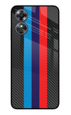 BMW Stripes Pattern Oppo A17 Glass Case