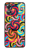 Spiral Pattern Oppo A17 Glass Case