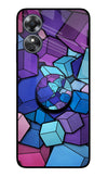 Cubic Abstract Oppo A17 Glass Case