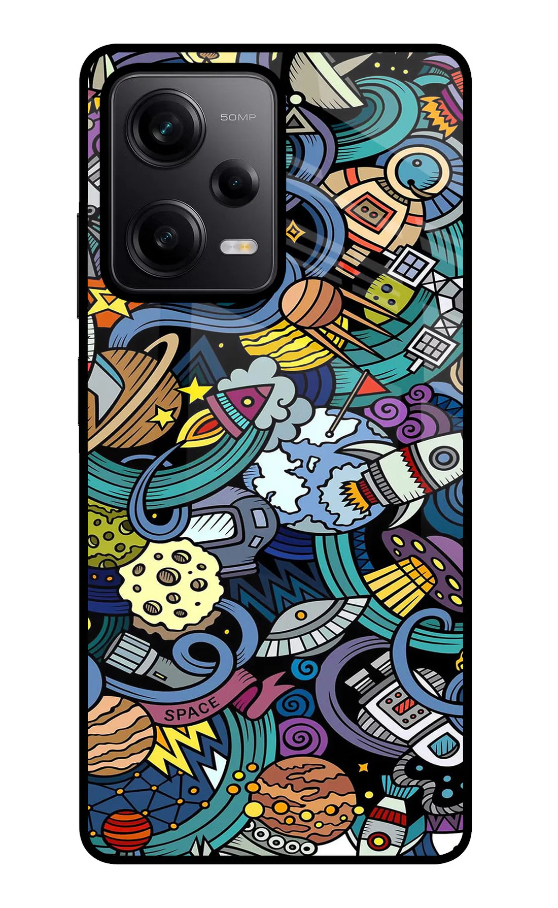 Space Abstract Poco X5 5G Back cover