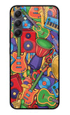 Music Instrument Doodle Samsung A34 5G Glass Case