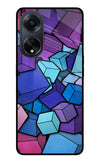 Cubic Abstract Oppo F23 Glass Case