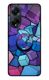 Cubic Abstract Oppo F23 Glass Case