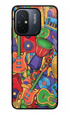 Music Instrument Doodle Redmi 12C Glass Case